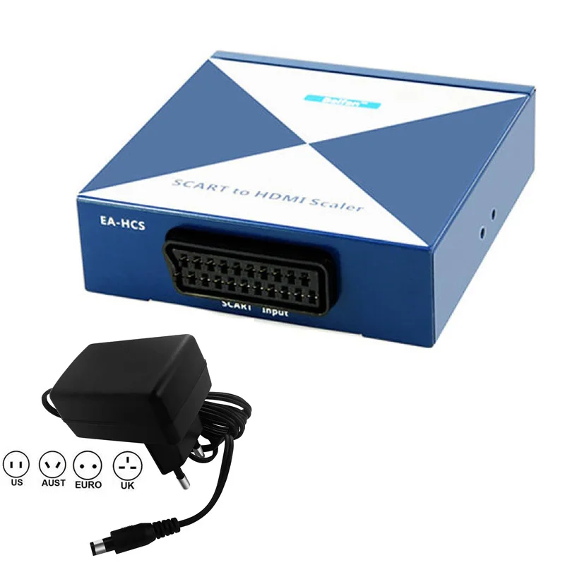 Конвертер scart HDMI из scart в HDMI скалер до 720 p/1080 P с адаптером питания