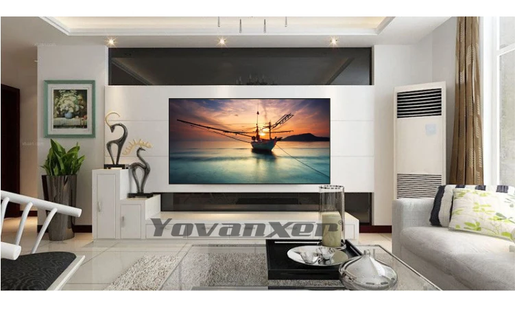 Рассеянный свет отклонение ALR тонкая рамка проектор экран 8"-150" Ультра-тонкая рамка фиксированная Рамка Анти-свет проекционные экраны