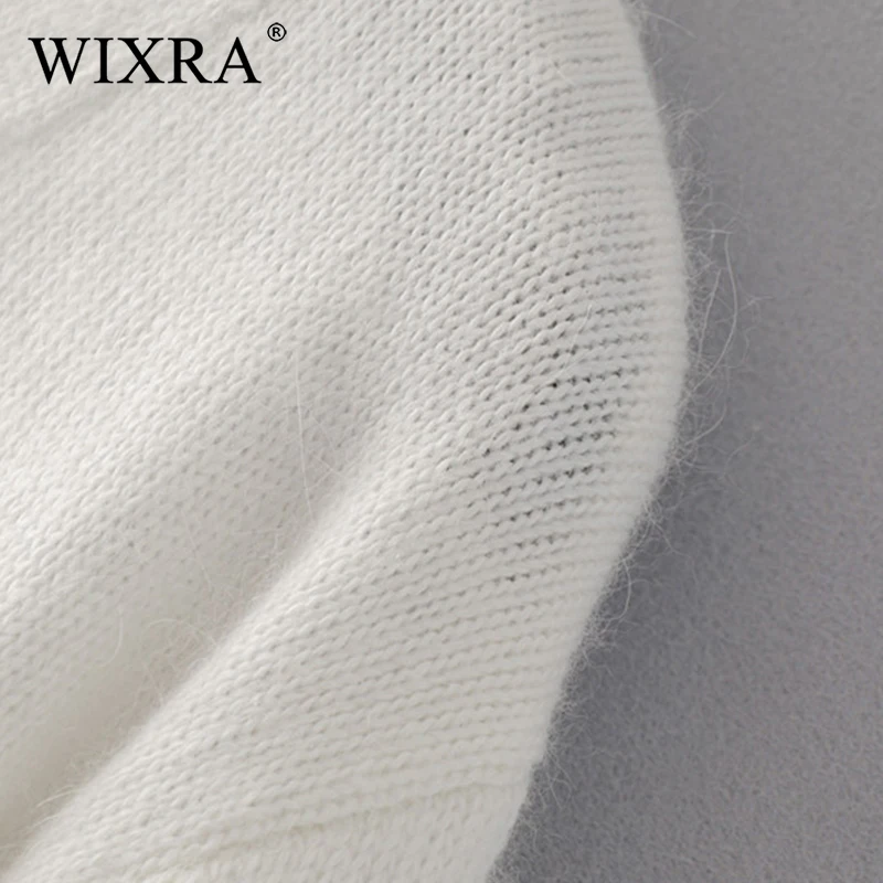 Wixra Warm And Charm Autumn New Sweaters Women Cardigan Knitted Sweater Coat Long Sleeve Female V-Neck Tops For |