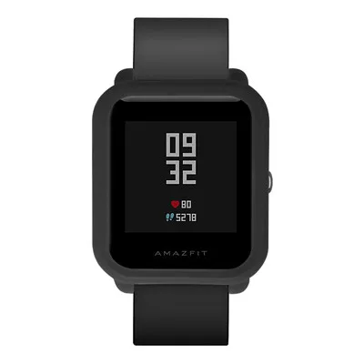 Мягкий ТПУ защитный силиконовый чехол для Huami Amazfit Bip Youth Watch SmartWatch Watachband Спортивные товары аксессуары - Цвет: Black
