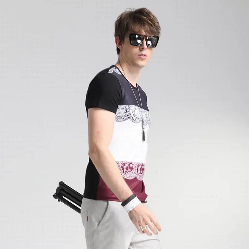 2018 Лето Европа Новый Стиль Мода Повседневная футболка бренд High-End Костюмы круглым