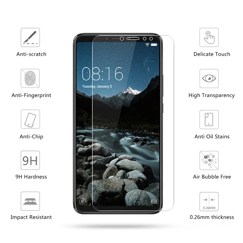2 шт стекло для Xiaomi Mi Max 3 Защитная пленка экрана телефона 6 9 дюймов BSNOVT | Мобильные