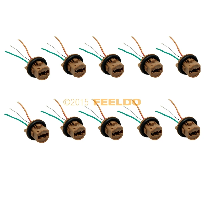 FEELDO 1 шт. Автомобильные светодиодные лампы 7443/T20/W21/5W/W3x16q тормозные сигнальные огни
