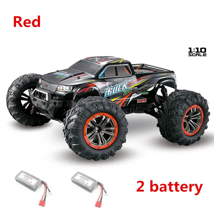 Red 2 battery 50 км/ч 2,4 г зарядка большая нога высокая скорость внедорожный грузовик четыре колеса дрейф двойной двигатель модель Гоночный Автомобиль Дистанционное управление автомобиль - Цвет: Red 2 battery