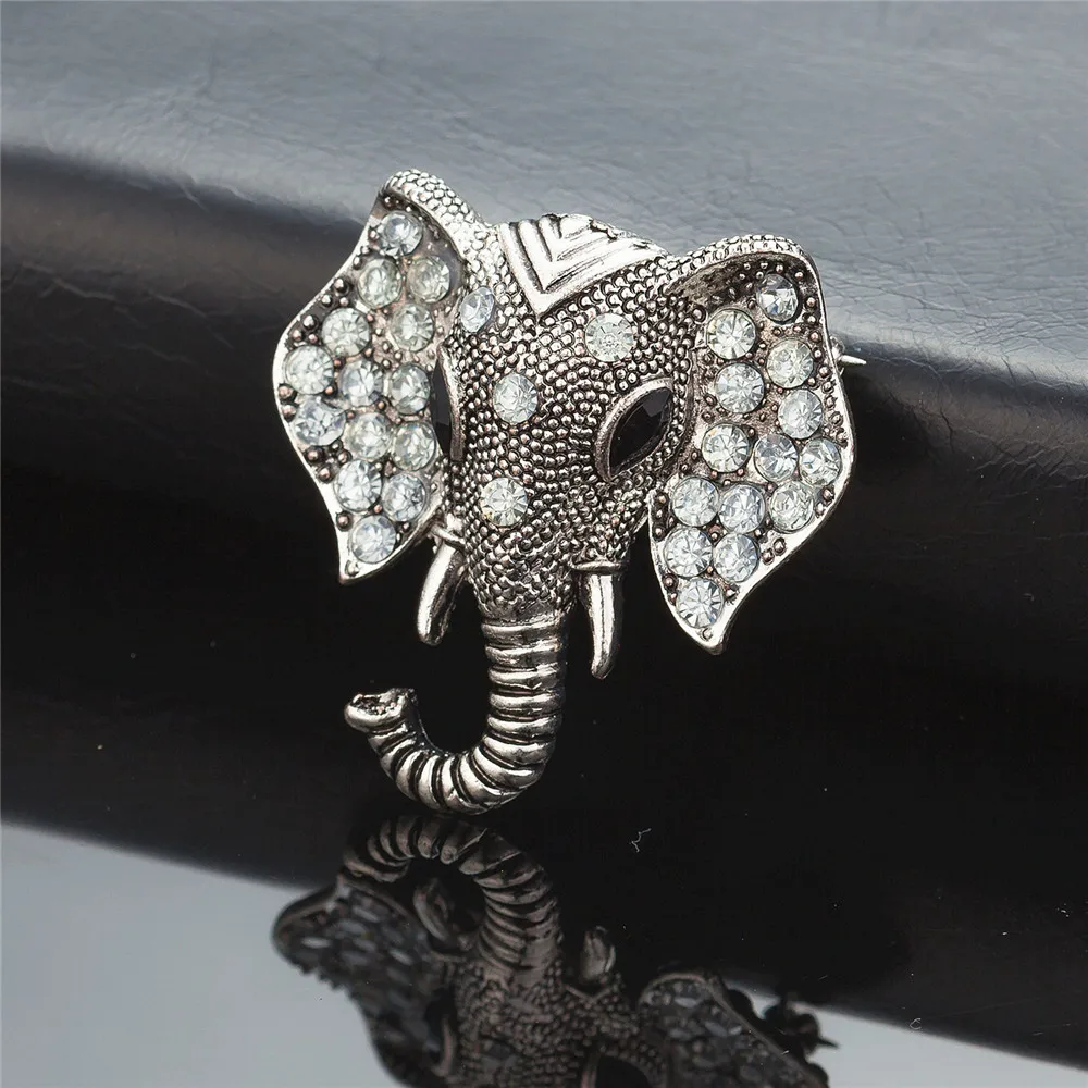 HOCOLE ретро брошь со слоном модная Милая антикварная Золотая с пряжкой в виде слона