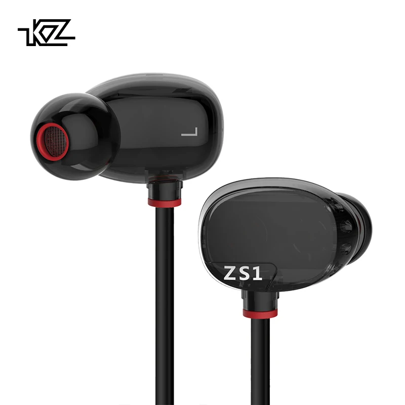 KZ ZS1 гарнитура динамический мониторинга Шум отмена стерео наушники-вкладыши HiFi