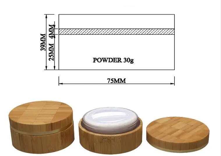 Пустая бамбуковая баночка с буффами натуральный материал для защиты окружающей