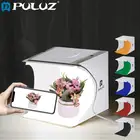 PULUZ 20*20 см 8 Мини Складная студия Diffuse soфт Box светильник коробка с LED светильник черный, белый цвет фотографии фон для съемок в фотостудии