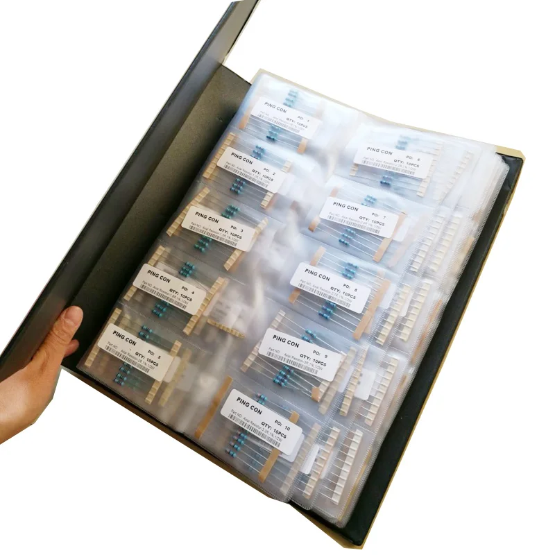 1/2W Metal Film 1% 127valuesX10pcs=1270pcs 0.5W 1R~1M Assorted Resistor Kit Pack  Sample Book