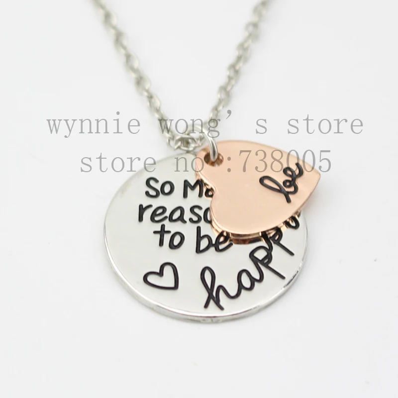 2015 новое вдохновляющее &quotтак много причин быть счастливым&quot B кулон ожерелье