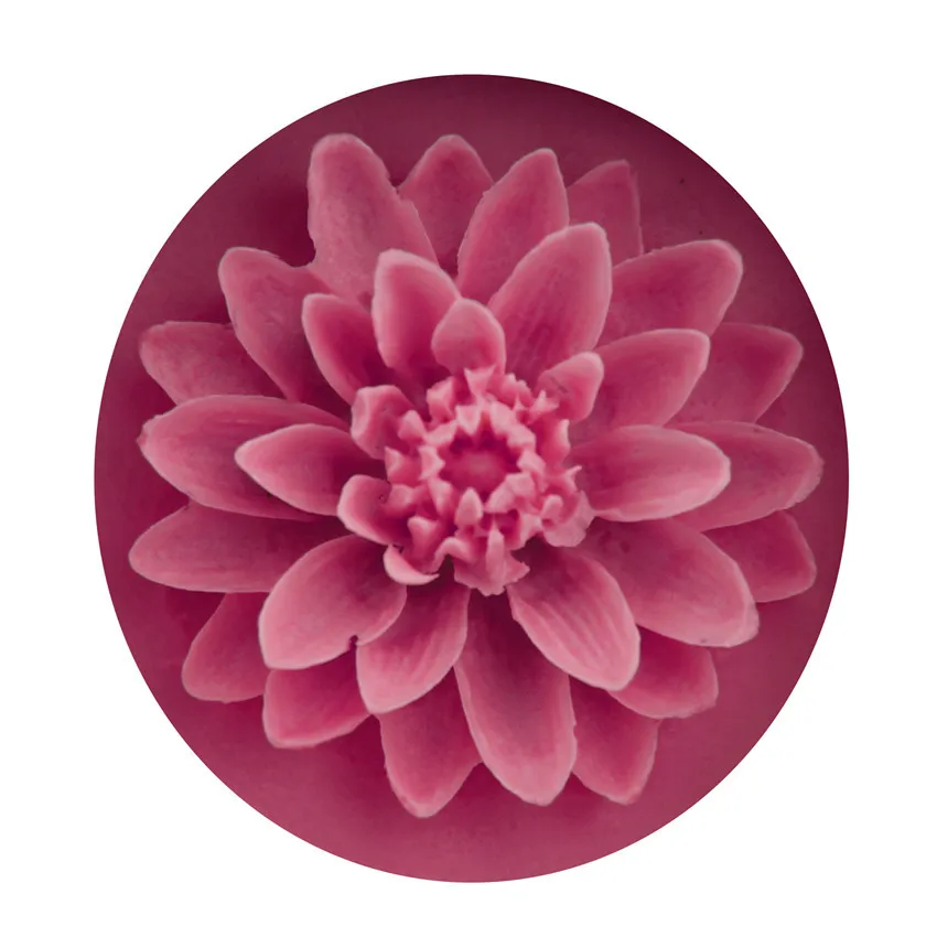 1 шт. форме цветка Мыло плесень Гибкие Силиконовые Помады шоколадного торта