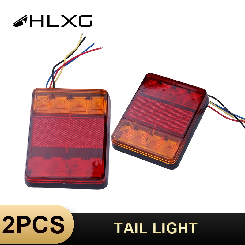 HLXG 2x задние лампы DC 12V автомобиль грузовик 8LED сигнальные огни свет
