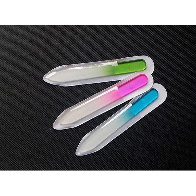 5 шт./лот Пилочки для ногтей прочный пилочка кристалл Стекло буфера Шлифовальные