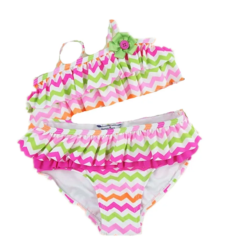 Розничная продажа милый клетчатый купальник 2018 летний детский раздельный из