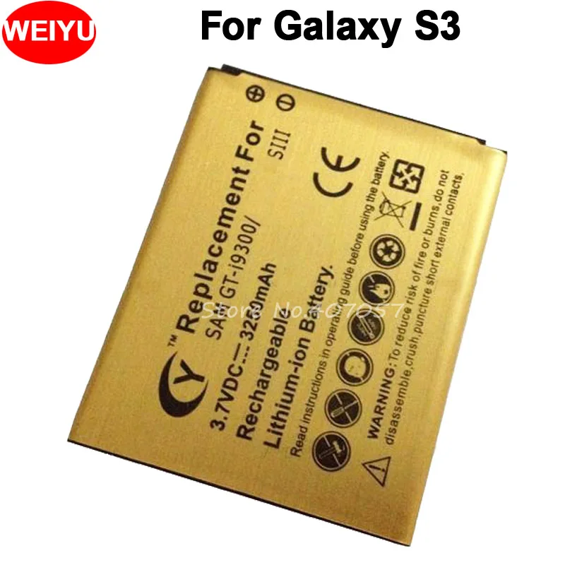 3250 мАч большая емкость золотой аккумулятор для Samsung Galaxy SIII S3 i9300 GT I9305 L710 i747