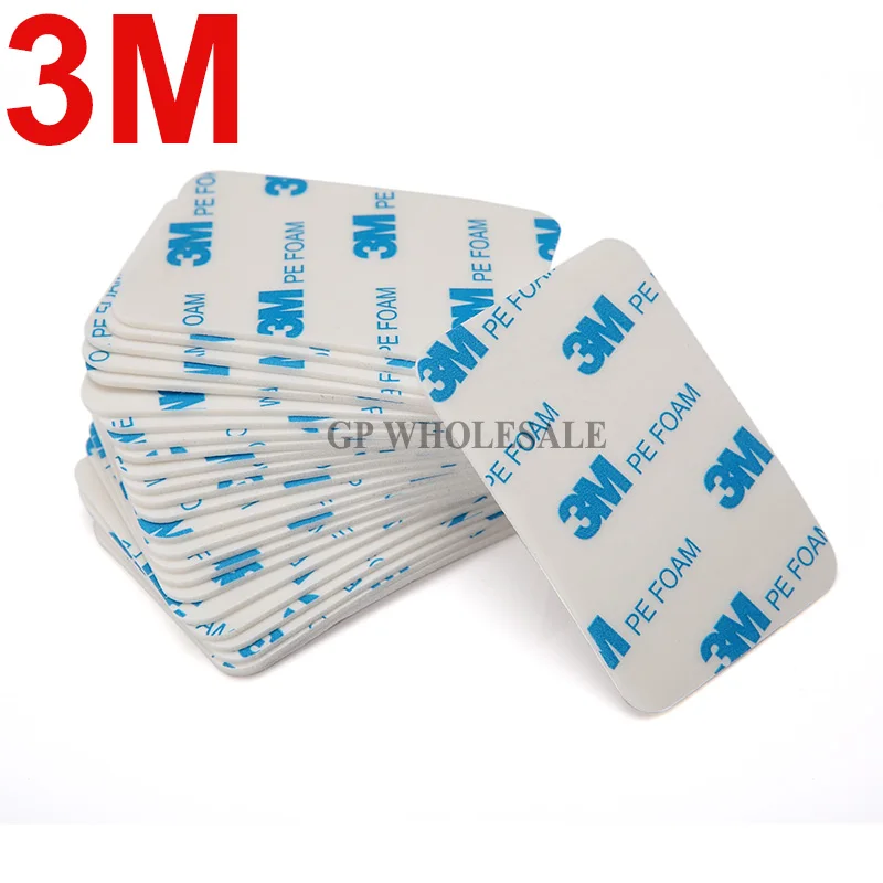 

100pcs 3M 1600T White Double Sided Adhesive PE Foam Tape 1.1mmx 60mmx42mm