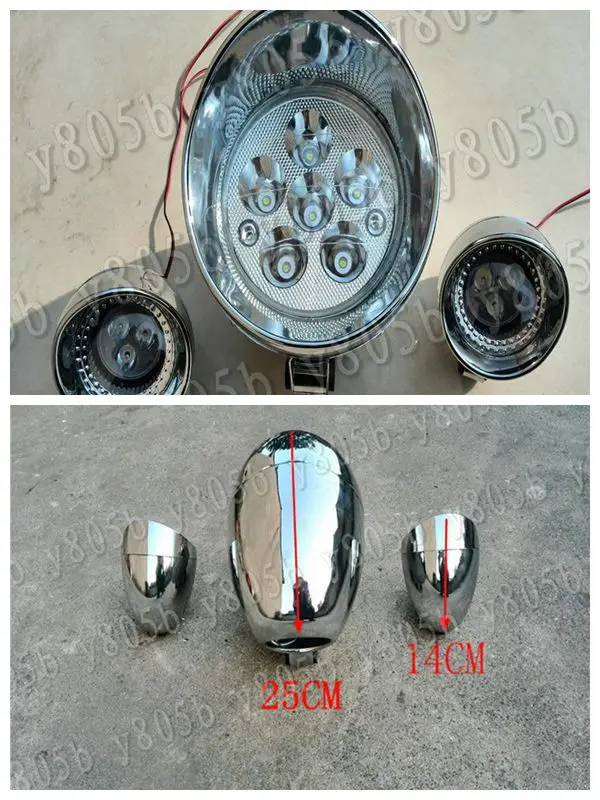 Motorcycle 7&quot LED Headlight+ Spot Light For Honda Shadow Spirit Sabre Aero ACE Steed VLX 400 600 1100 DLX VTX1300 1800 Magna VF |