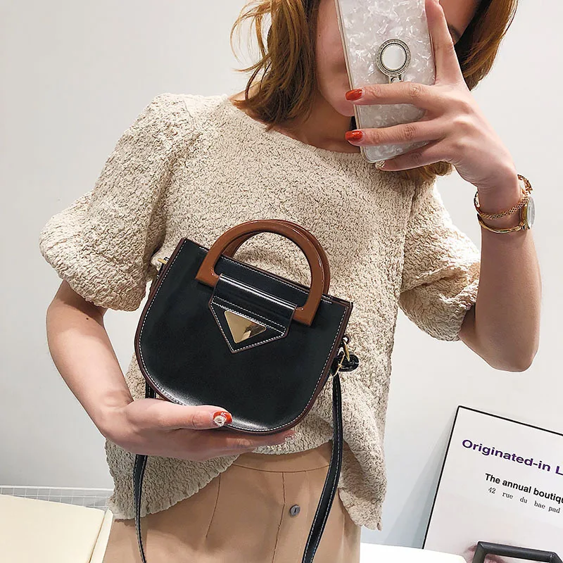 Мода Новый Деревянный Tote высокое качество Для женщин мешочки PU кожаные