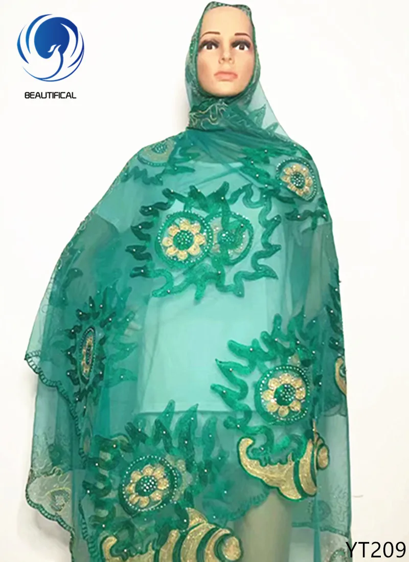 Красивый нигерийский головной убор gele Африканский шарф ткань для женщин 2018