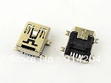 

50 шт. мини USB разъем 5-контактный гнездовой разъем 180 градусов