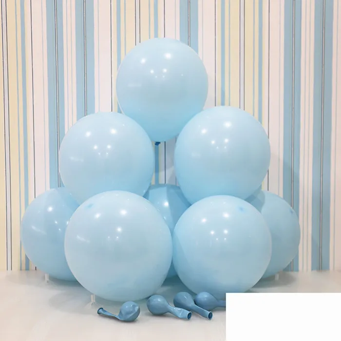 10 шт. 12 дюймов 2,2 г розовый Золотой фольгированный шар воздушный шар Свадебный гелиевый баллон воздушный шар с днем рождения украшение для детской вечеринки - Цвет: 2.2g Maca D14 LiBlue