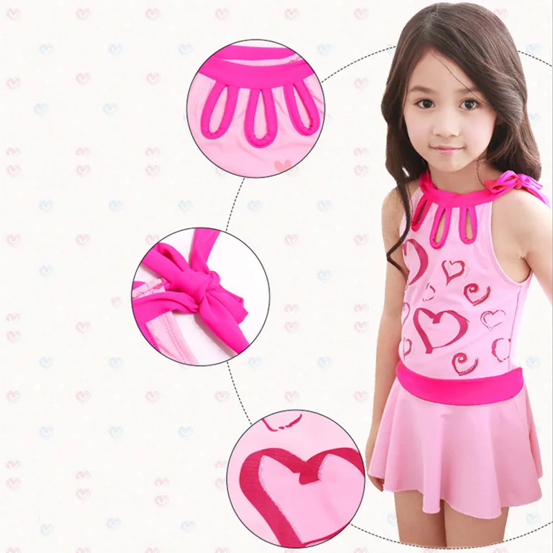 Одежда для плавания девочек Комплект из двух предметов Купальный костюм Летний