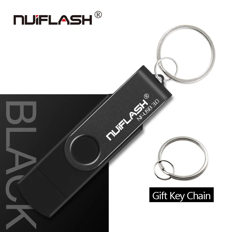 Черный Горячая Распродажа usb флеш-накопитель 32 ГБ флеш-диск usb 3,0 OTG карта памяти 128 ГБ Флешка 32 Гб 64 ГБ флеш-накопитель 16 Гб u диск cle usb ключ - Цвет: Черный