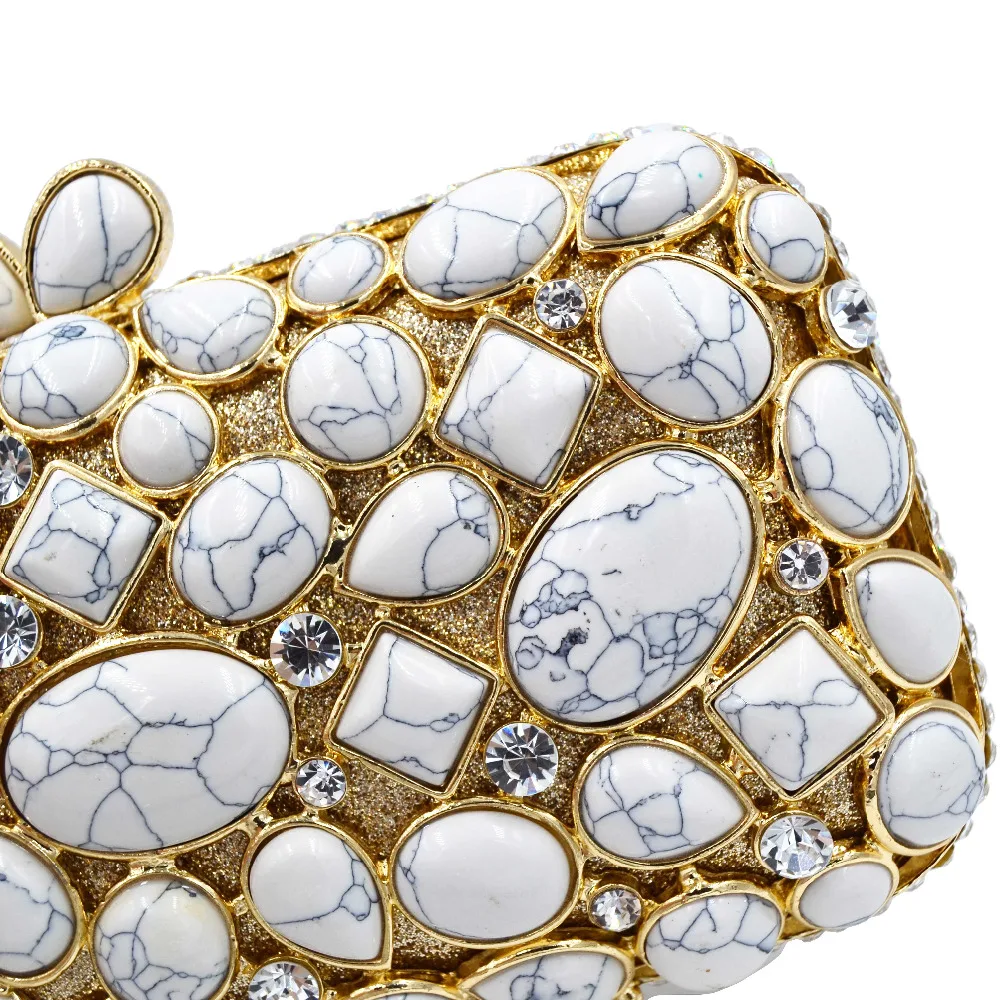 Женские сумочки с голубым драгоценным камнем фарфоровые индивидуальные клатчи