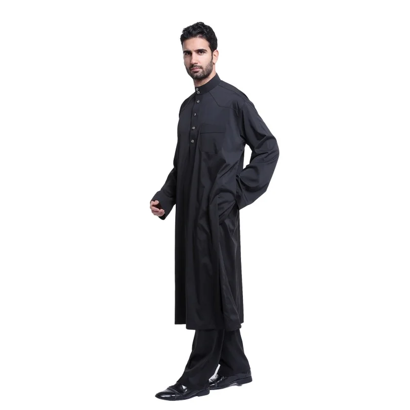 2018 модная мусульманская одежда для мужчин s кафтан jubba thobe abaya Арабская человек
