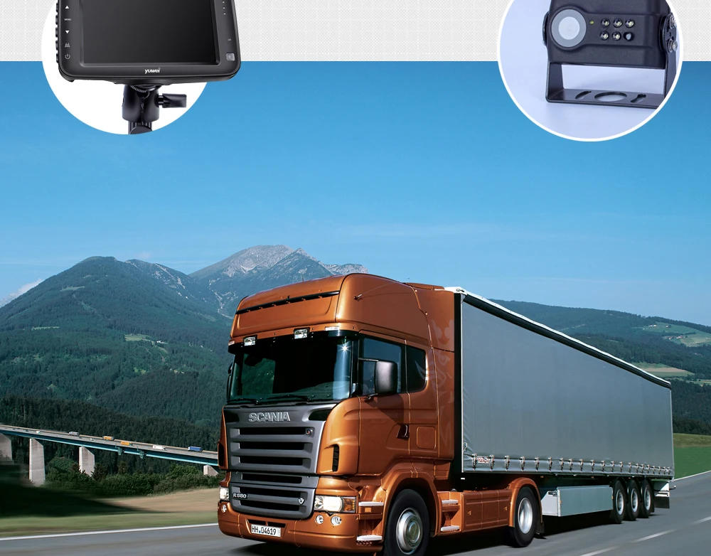 Задняя Камера 12 V/24 V Беспроводной с 4," наблюдение за парковкой руководящего положения лампы для грузовых автомобилей, автомобильные аксессуары