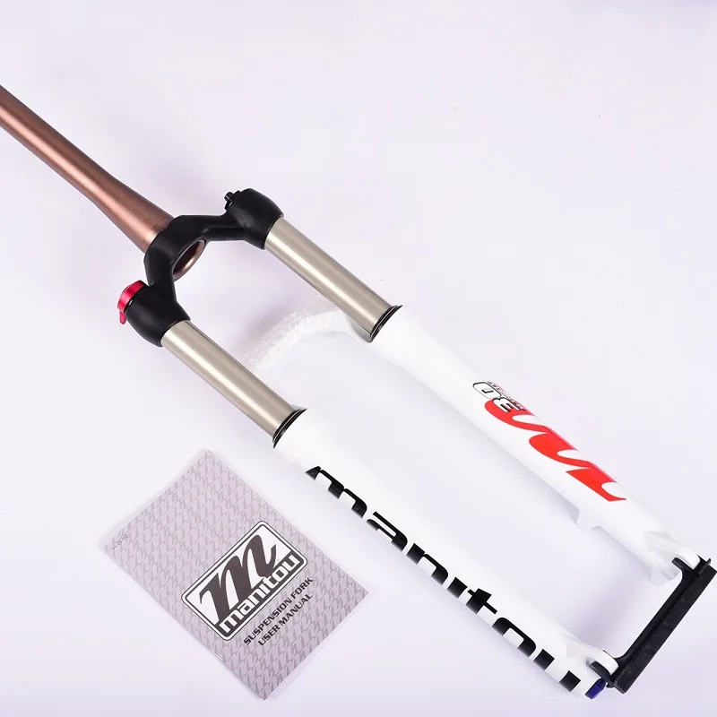 M30 27.5 white Cone Велосипедная вилка Manitou MARKHOR 26 27,5 29er, горная вилка для горного велосипеда, нефтяная и газовая вилка, разная для MRD Marvel Pro comp SUNTOUR - Цвет: M30 27.5 white Cone