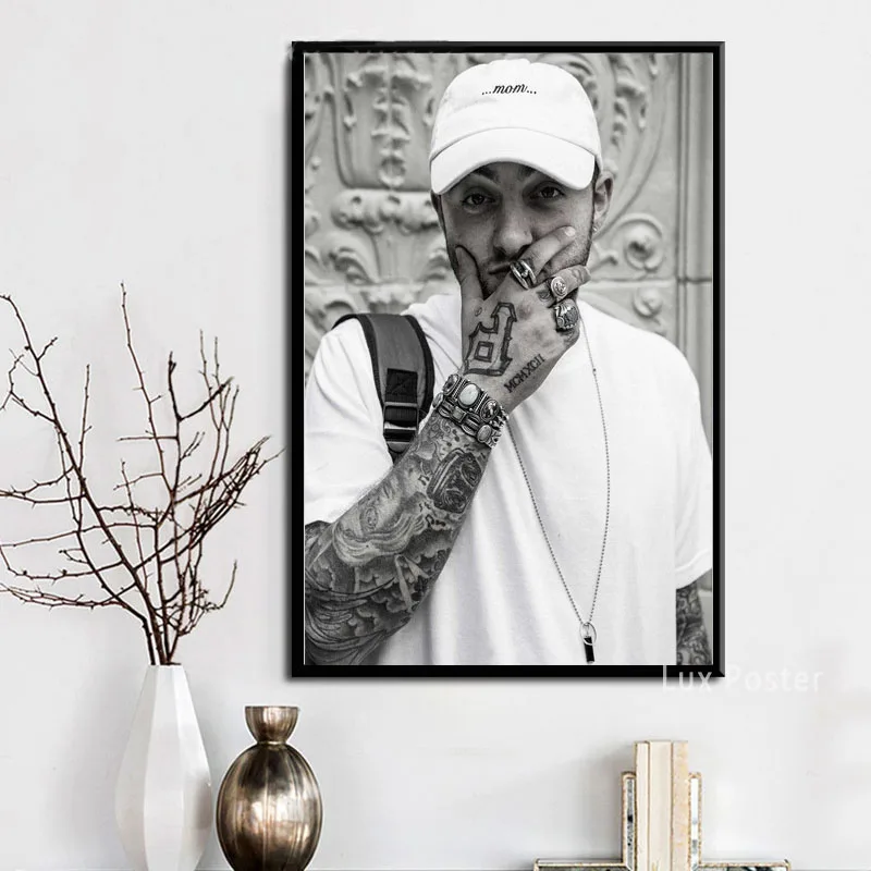 Популярный постер R i.p Mac Miller 2018 настенная Картина на холсте с изображением