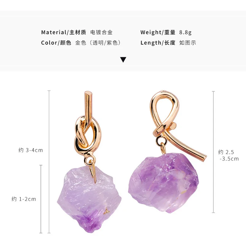 2019 корейская девушка новые металлические серьги узел Серебряная игла простые