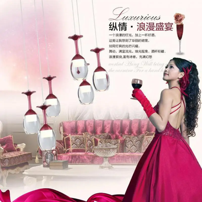 Подвесные светильники Svitz светодиодный бокал для вина столовой дома