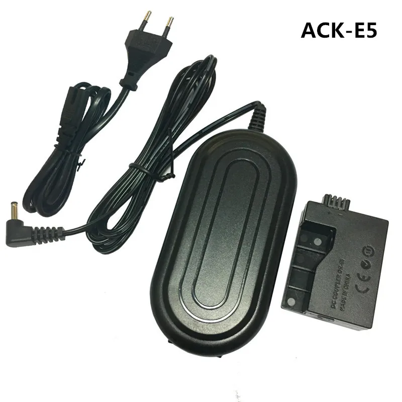 ACK E5 AC адаптер питания зарядное устройство + DR DRE5 DC муфта LP LPE5 манекен батарея для