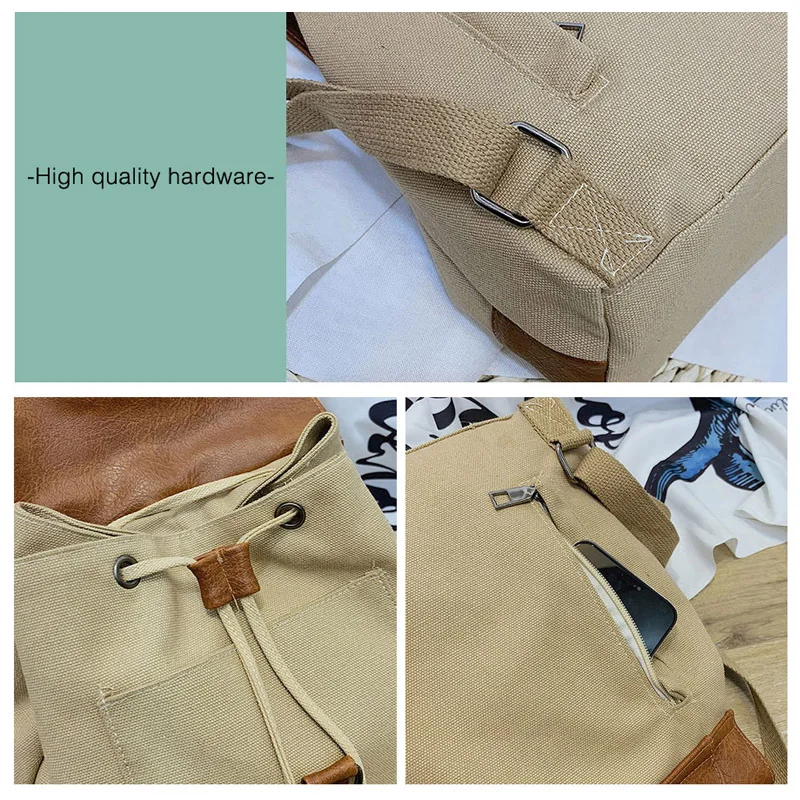 

BolsosSac 2021 Luxury Backpack Women backpacks Canvas High Quality School Bag Female Travel Bag Girls String Casual Back Pack