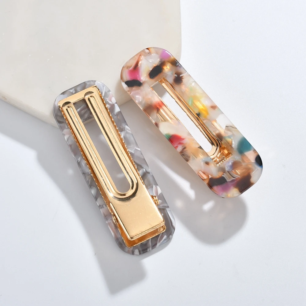 GEREIT/Новинка распродажа 1 шт. Корейская Геометрическая акриловая заколка для