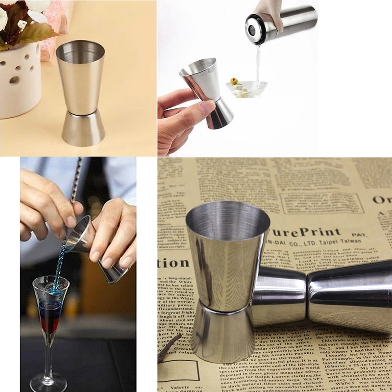 

Cocktail Glass Stainless Steel Material Double-Head Ounce Bartending Metering Special Cup Jigger Measuring Cup Bartending Kit