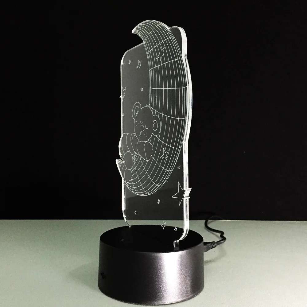 Светодиодная 3d Usb лампа новинка светодиодная детская для спальни креативные
