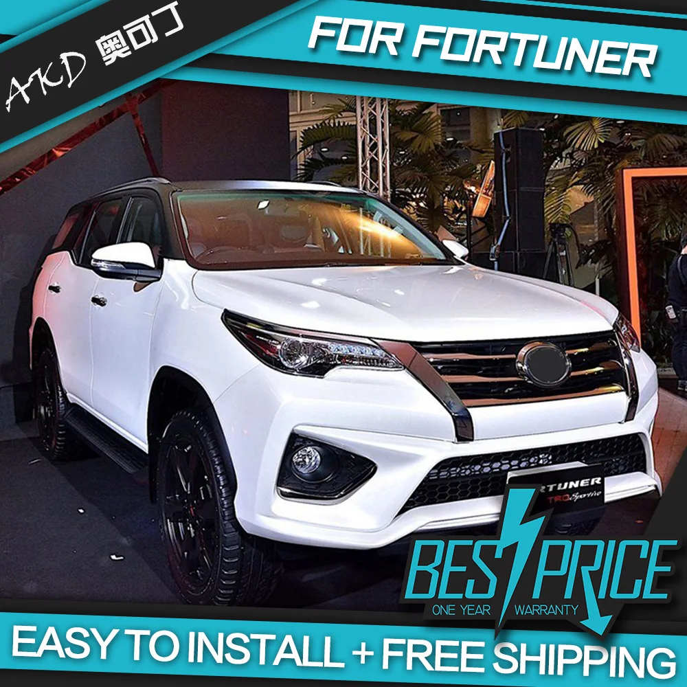 Автомобильный Стайлинг для Fortuner фары 2016 2018 светодиодный задний фонарь DRL