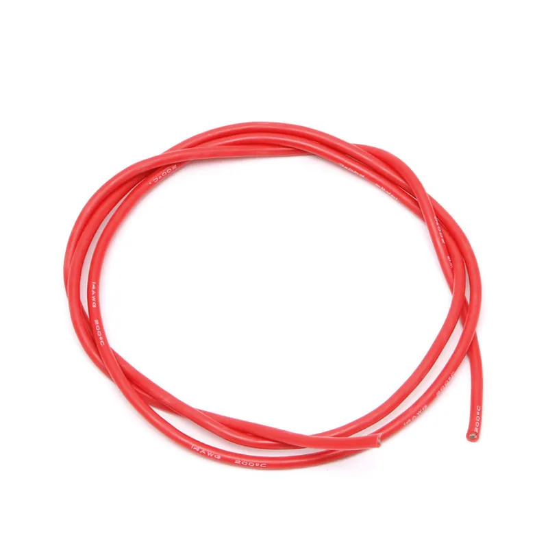 Таро 2 м/5 м 10 14AWG 14 Калибр Черный Красный силиконовый резиновый провод мягкий шнур