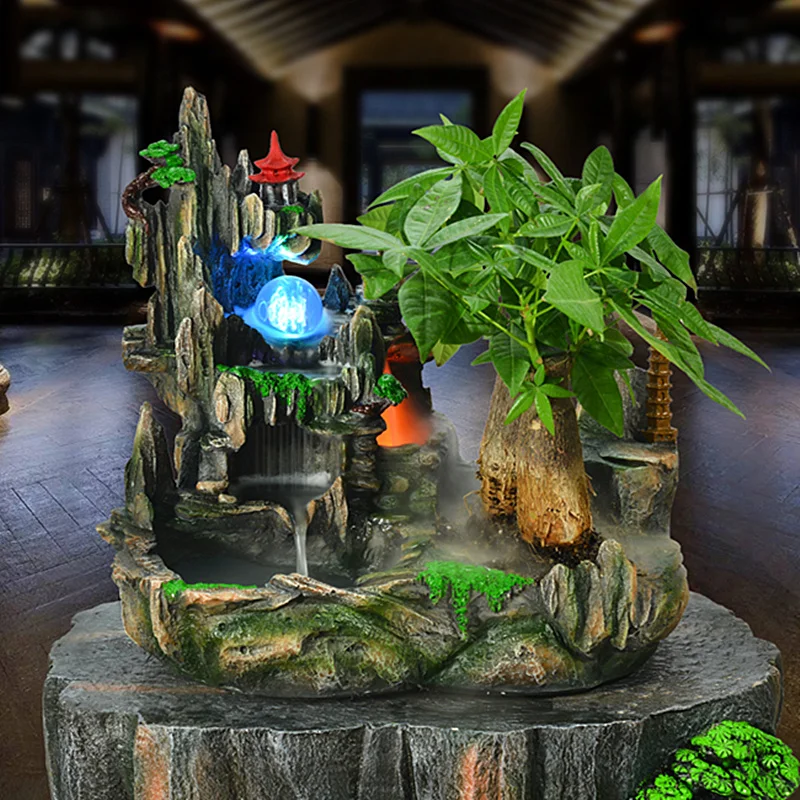 Фонтан с насосом маленький хрустальный шар для горного дела увлажнение фэн шуй