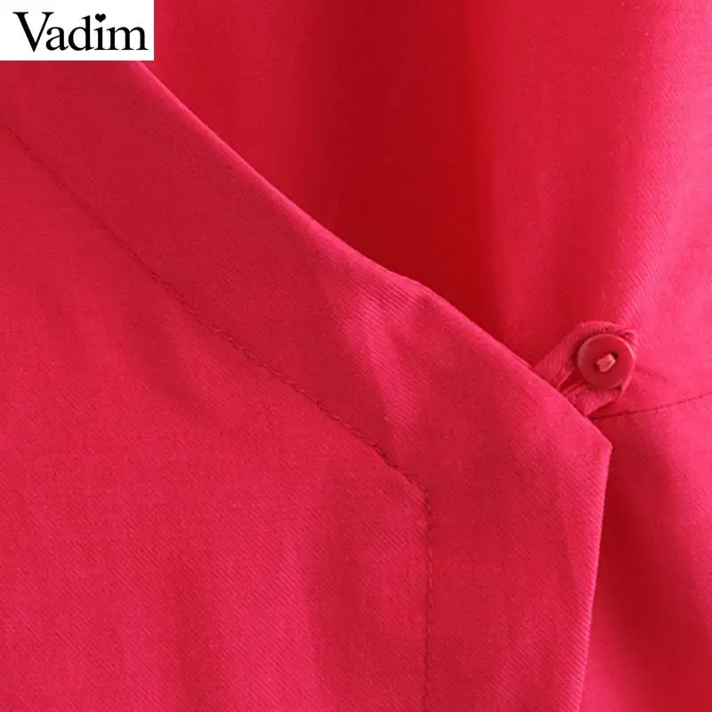 Женский комбинезон Vadim однотонный плиссированный с коротким рукавом и