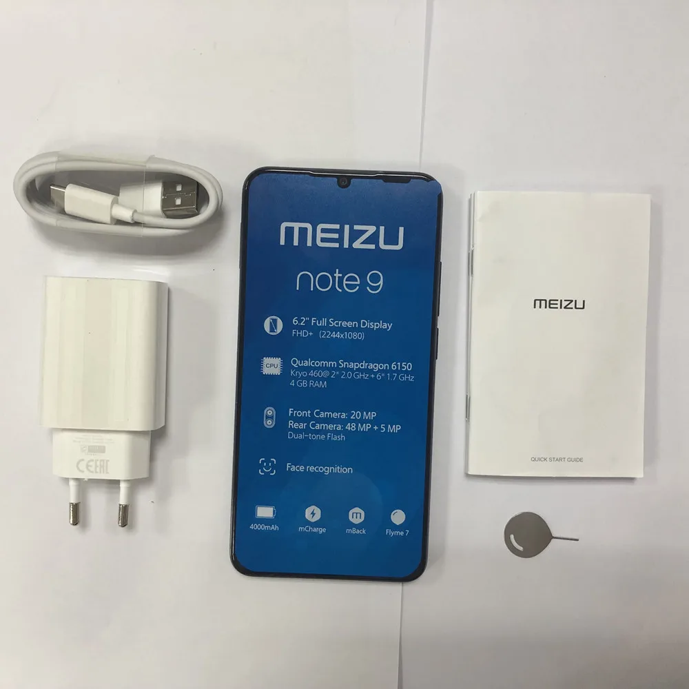 Meizu Note 9, глобальная версия, 675 МП камера, 4 Гб ОЗУ, 64 Гб ПЗУ, 4G LTE Snapdragon 6,2, четыре ядра, 2244 дюймов, 1080 x p, FHD, отпечаток пальца