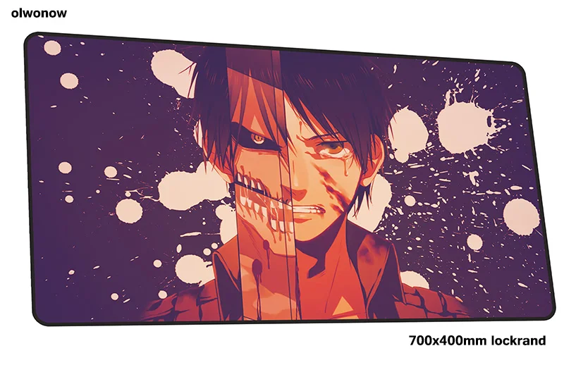 Size 700x400x3mm Коврик для мыши attack on titan 700x400x3 мм с массовым рисунком, игровой коврик для мыши, игровой коврик, милый игровой компьютерный стол, коврик для мыши, коврики для игровой клавиатуры - Цвет: Size 700x400x3mm