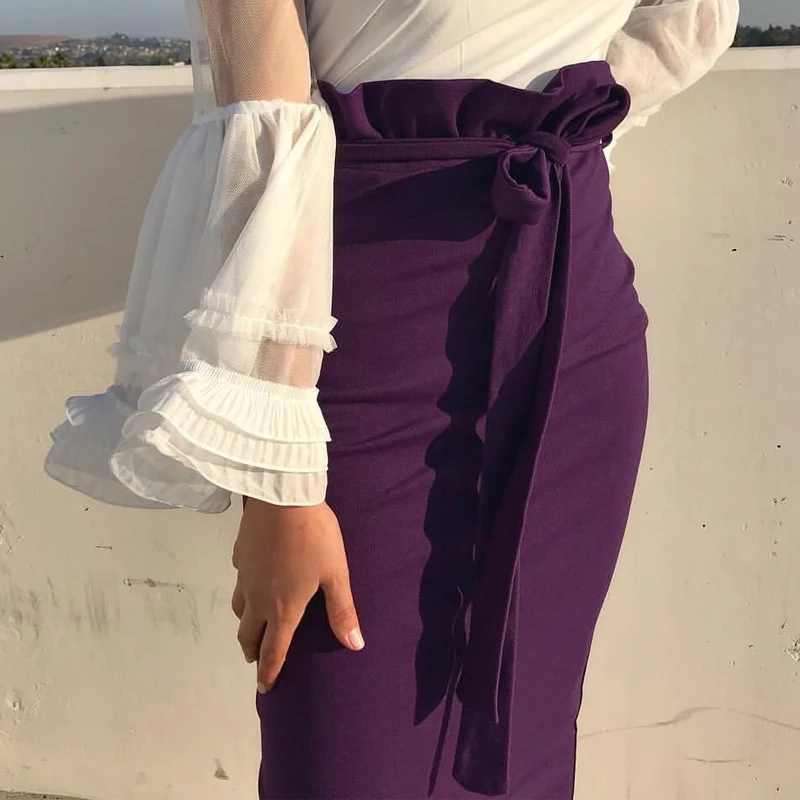 Юбки с оборками размера плюс, Faldas Mujer Moda, лето, абайя, Дубай, мусульманская длинная Макси юбка с высокой талией, женская юбка, Jupe Longue Femme