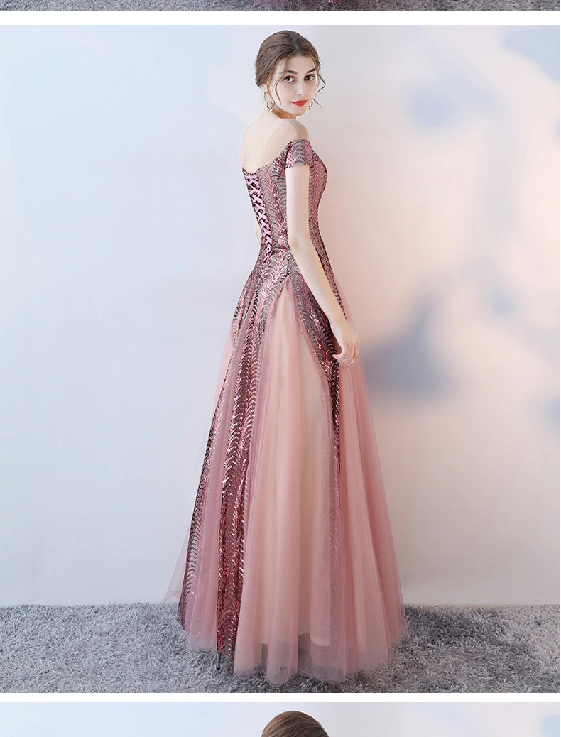 Vestido de festa longo ТРАПЕЦИЕВИДНОЕ длинное вечернее платье из обнаженной ткани