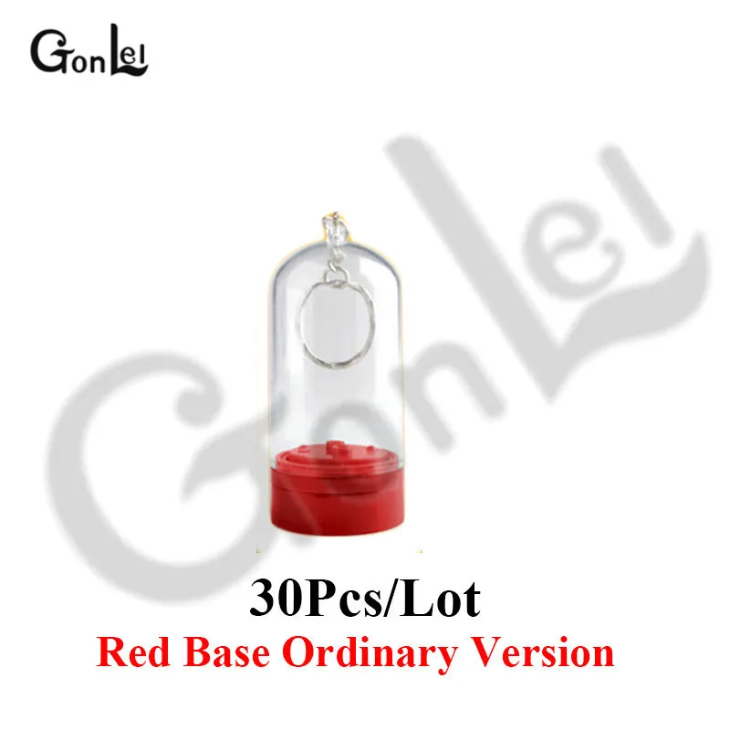30Pcs Red-No Light 30 шт./партия поворотный дисплей коробка с брелоком кольцо для ключей подходит для MOC рисунок MOC модель строительные блоки кирпичные игрушки - Цвет: 30Pcs Red-No Light