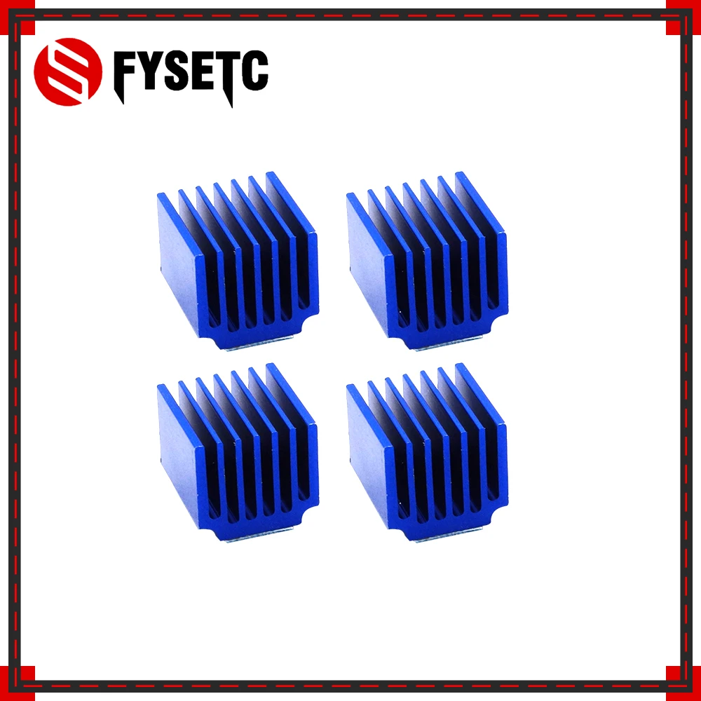4 шт. синий Raspberry Pi радиаторы кулер Алюминий 15*14*13 мм с клеящим материалом для