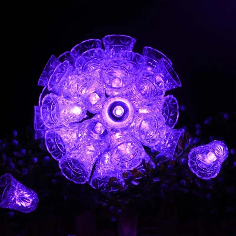 20 светодиодных колокольчиков наружные солнечные гирлянды водонепроницаемый